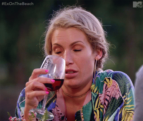 Deep Breath Sipping Wine GIF