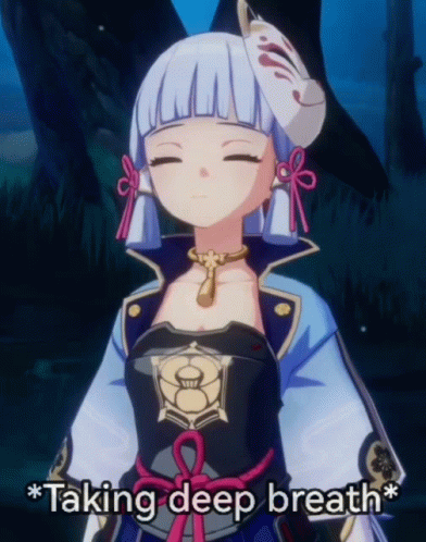 Kamisato Ayaka Deep Breathing GIF