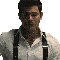 Deep Sigh Zac Efron Sticker GIF