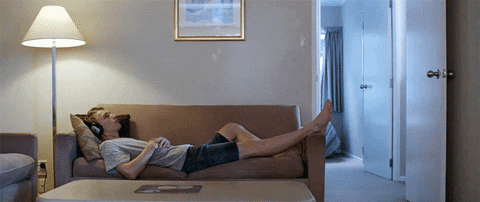 Deep Thinking On The Couch GIF