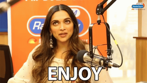 Deepika Padukone Enjoy Radio Interview GIF