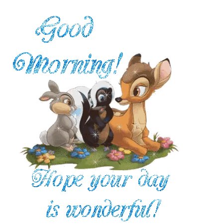 Deer and Rabbits Good Morning Hope