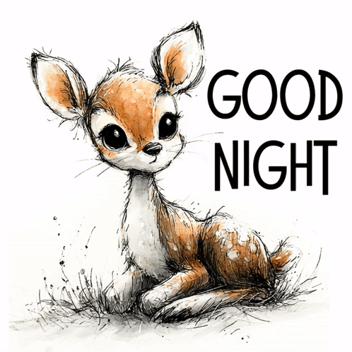 Deer Saying Good Night