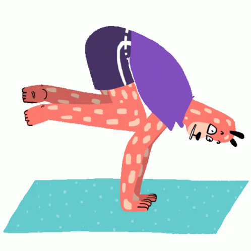 Deer Tries Yoga Balancing Posture As Good Morning Exercise GIF