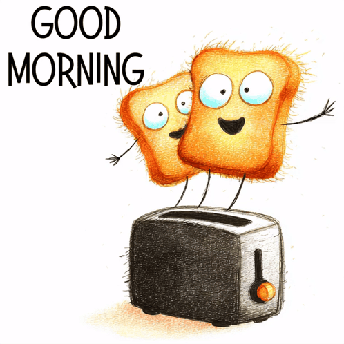Deer With Two Cups Of Coffee Saying Good Morning GIF
