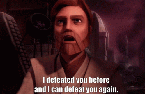Defeated Animated Obi-wan Kenobi Star Wars GIF
