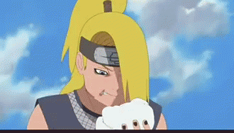 Deidara Naruto Eat Hungry GIF