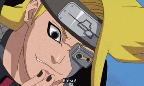 Deidara Naruto Thinking Anime GIF