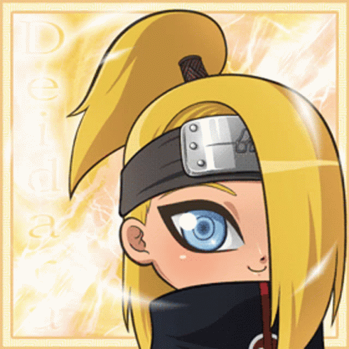 Deidara Chibi Cute Anime GIF