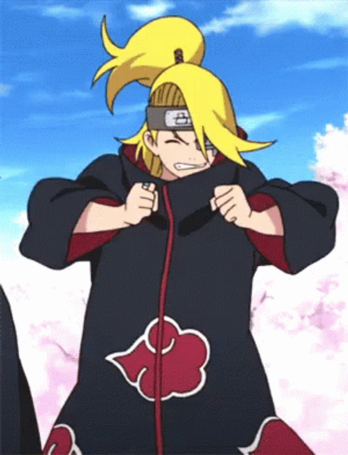 Deidara Naruto Celebrate Anime GIF