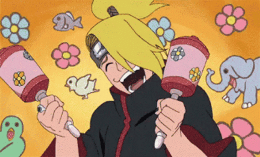 Deidara Naruto Cheer Up And Smile GIF