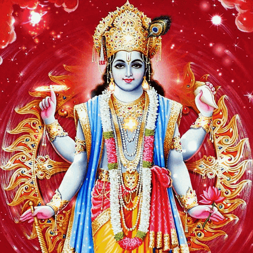 Deity with Many Arms Holding Lamp