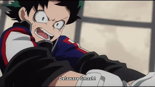 Deku Delaware Smash Attack GIF