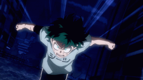 Deku Fighting And Running Towards Bakugo GIF