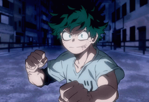 Deku Fighting Bakugo In Full Spirit GIF