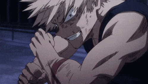 Deku Fighting Bakugo Seriously GIF