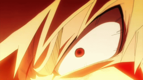 Deku Fighting Bakugo Using His Explosion Quirk GIF