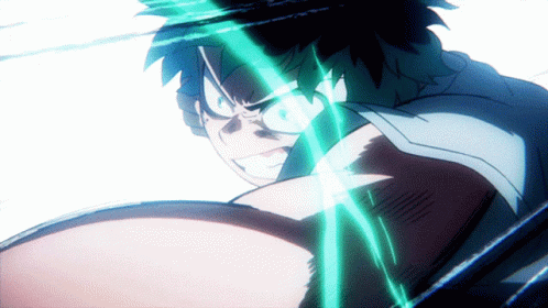 Deku Fighting In Rage GIF