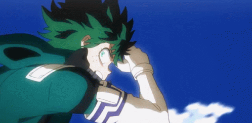 Deku Fighting Using Manchester Smash GIF
