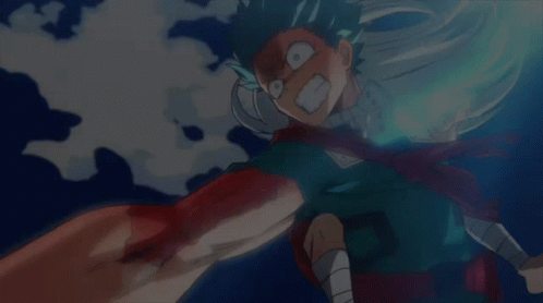 Deku Fighting Using Multiple Detroit Smash GIF