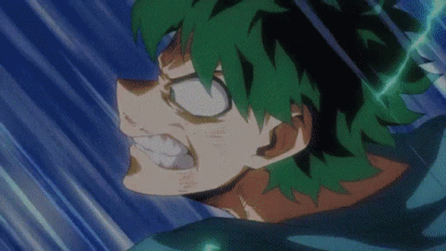 Deku Fighting Using Saint Louis Smash GIF