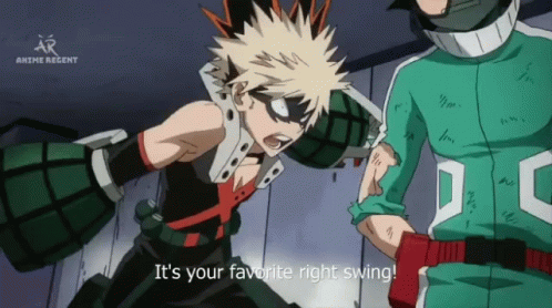 Deku Fighting With Bakugo GIF