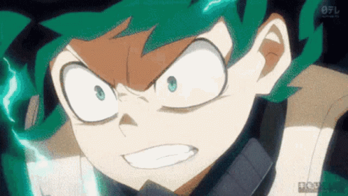 Deku Uses Manchester Smash While Fighting GIF