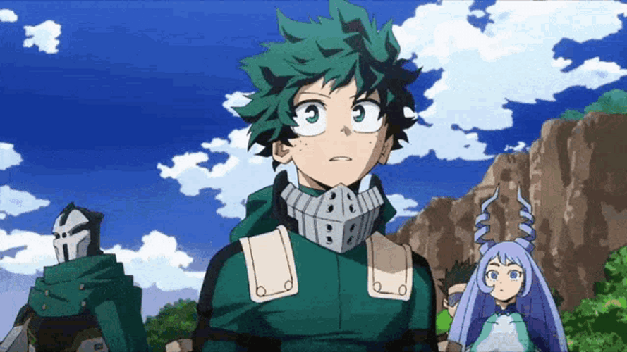 Deku Waiting To Attack With Friends GIF