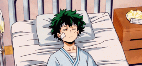 Deku Waking Up In Hospital GIF