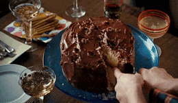 Delectable Chocolate Cake Slice GIF