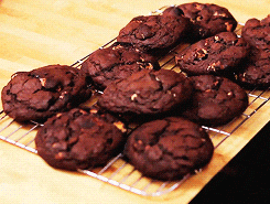 Delectable Chocolate Chip Cookies On Tray GIF