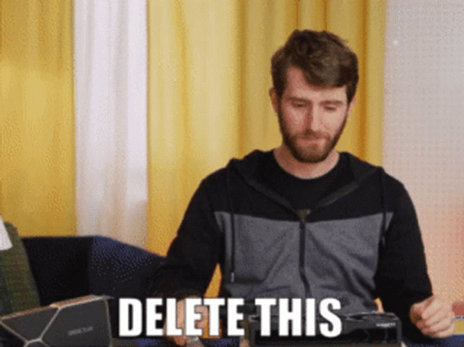 Delete This Or Else GIF