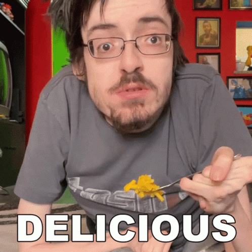 Ricky Berwick Eating Delicious Food GIF