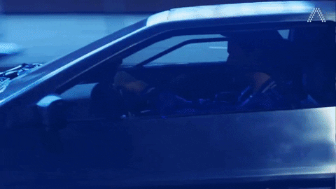 Delorean Moving On The Road GIF