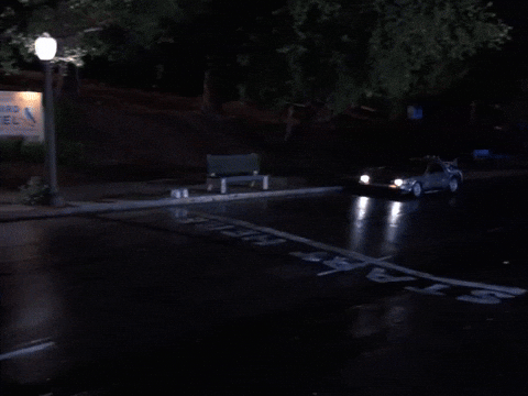 Delorean U Turn Back To The Future GIF