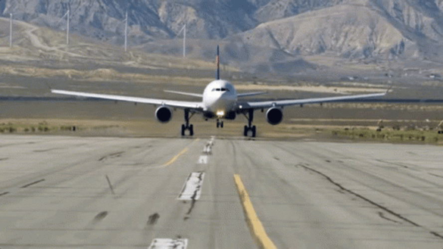 Delta Airlines Flying Above Blue Sky GIF