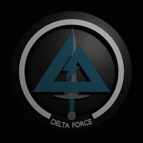 Delta Force Logo With Triangle And Sword GIF