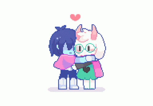 Deltarune Kris Hugging Ralsei GIF