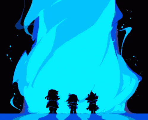 Deltarune Facing Fire GIF