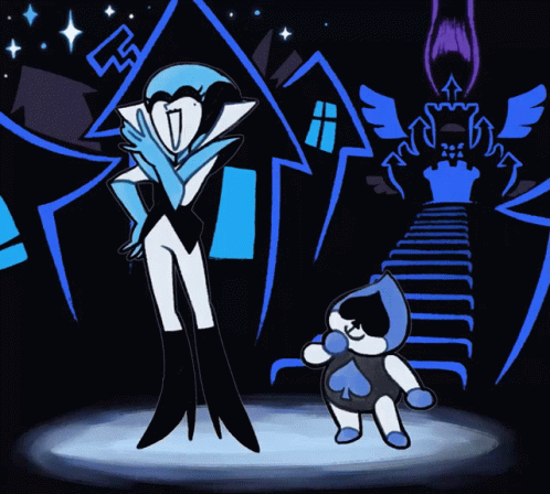 Deltarune Queen And Lancer Laughing GIF