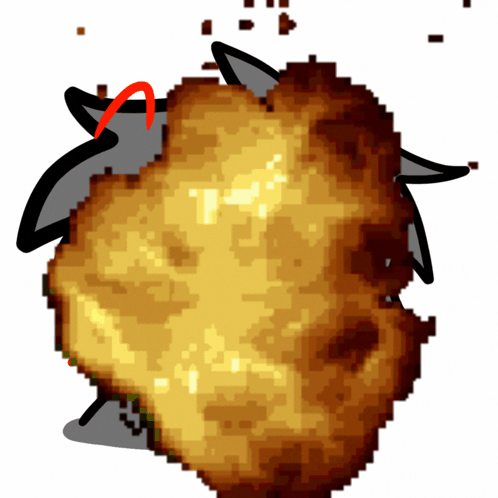 Deltarune Explosion Gray Character GIF