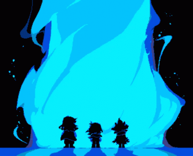 Deltarune Facing Fire GIF