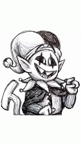 Deltarune Jevil Sketch Art GIF