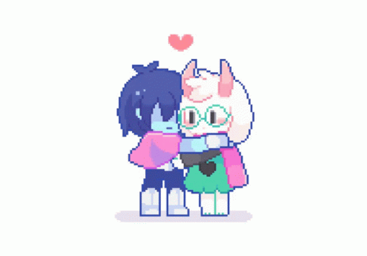 Deltarune Kris Hugging Ralsei GIF
