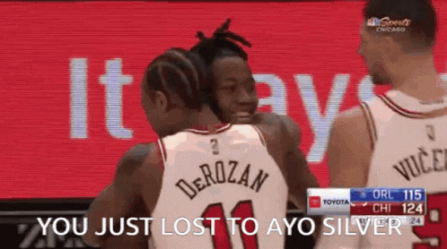 Demar Derozan And Ayo Dosunmu Hug GIF