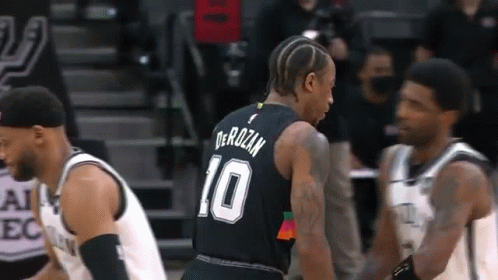 Demar Derozan And Kyrie Irving Hug GIF