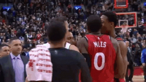 Demar Derozan Push Goran Dragic GIF