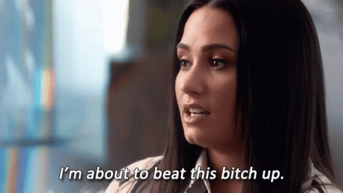 Demi Lovato About To Beat Someone GIF