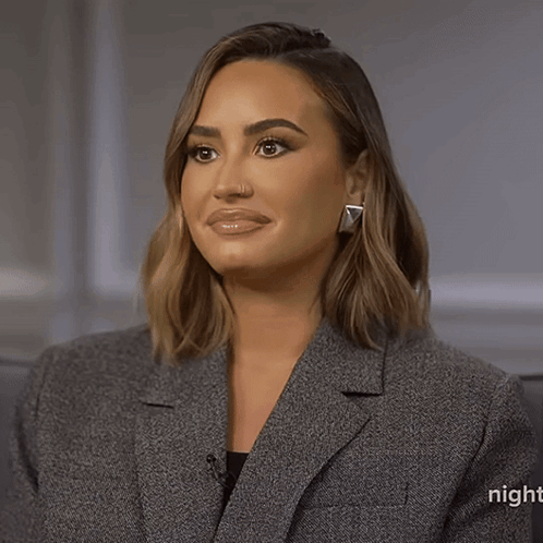 Demi Lovato Aggreeing Nod Head GIF