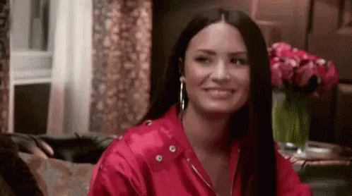Demi Lovato Pointing Aggreeing GIF
